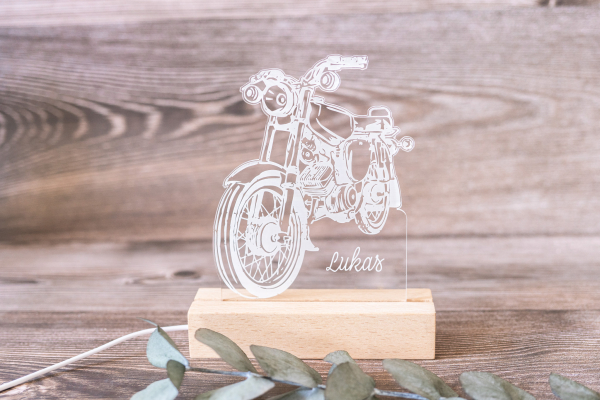 Lampe / Nachtlicht Moped -personalisiert-